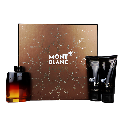 Mont Blanc Legend Night 3pcs Gift Set 100ml EDP Spray Men