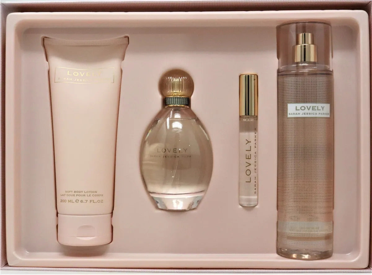 Sarah Jessica Parker Lovely 4pcs Gift Set 100ml EDP Spray Women