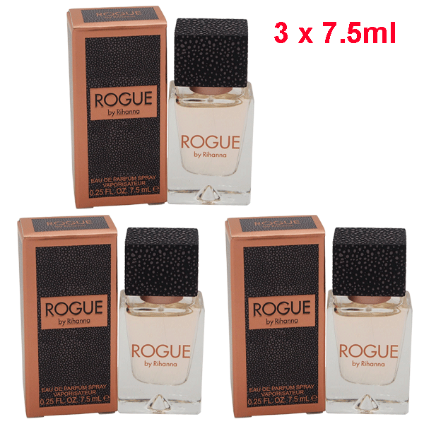Rihanna Rogue (FREE SHIPPING) Minature 7.5ml x3 EDP Spray Women