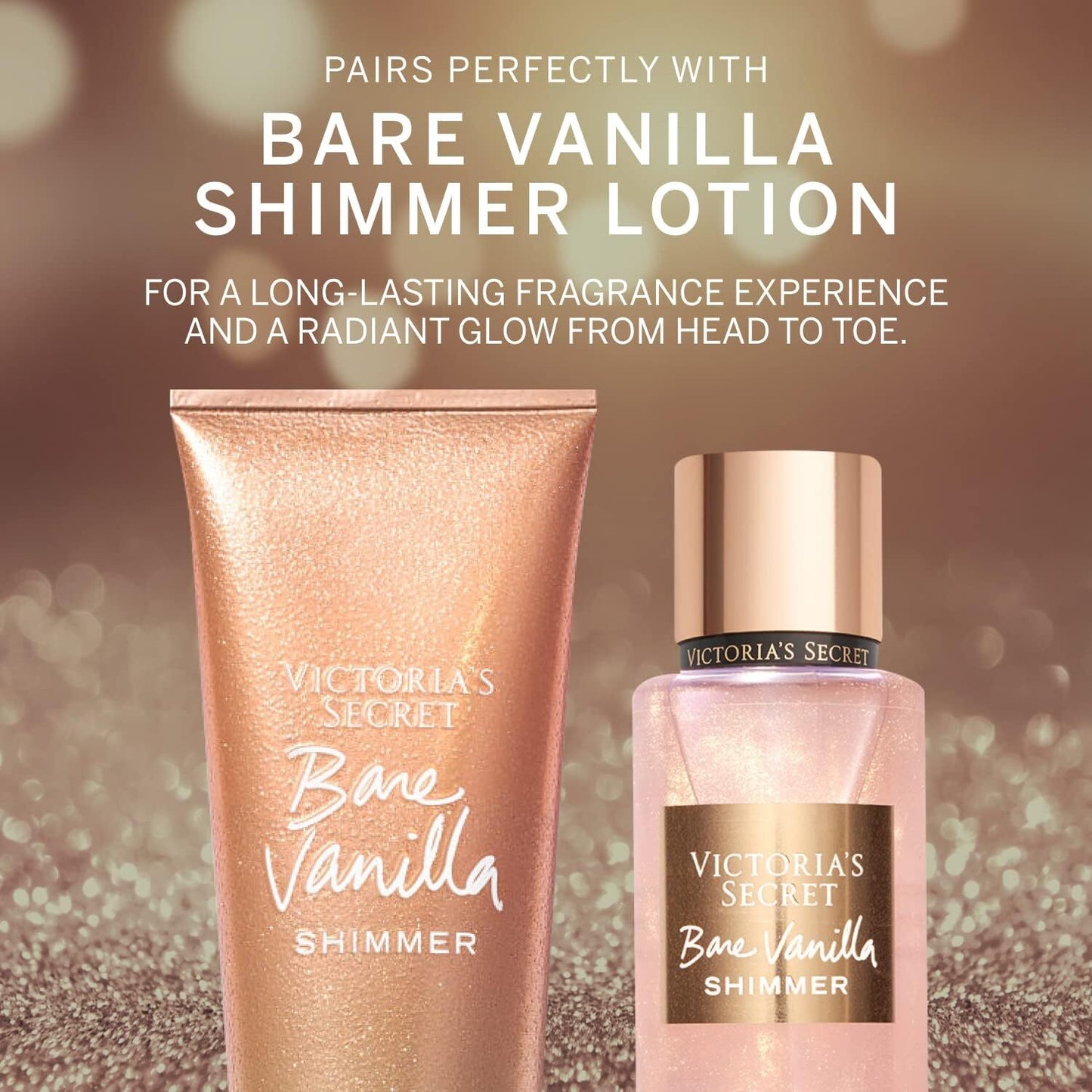 Victoria's Secret Bare Vanilla Shimmer Fragrance Mist 250ml Spray Women