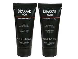 Guy Laroche 2x Drakkar Noir Hair & Body Shower Gel 50ml Men