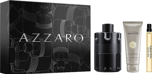 Azzaro The Most Wanted Intense 3pcs Gift Set 100ml EDP Spray Men (Warm Spicy Amber)(RARE)