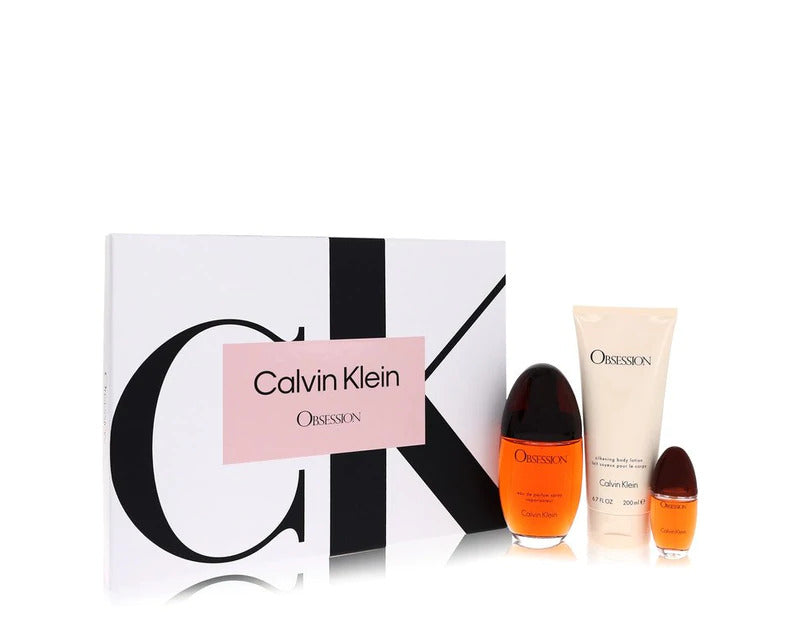 Calvin Klein Obsession For Women 3pcs Gift Set 100ml EDP Spray