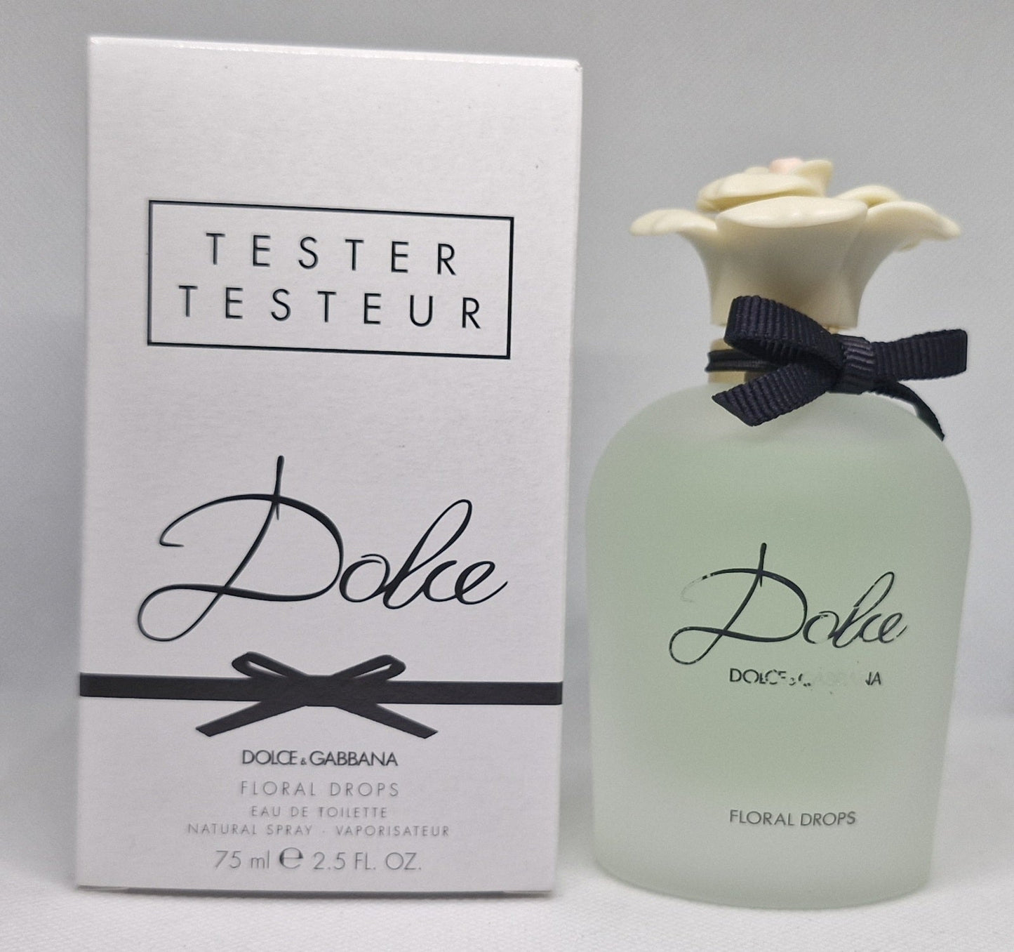 Dolce & Gabbana (TEXTS ON BOTTLE FADED) Dolce Floral Drops 75ml EDT Spray Women (NEW TESTER/Unboxed)