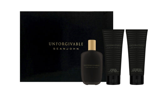 Sean John Unforgivable 3pcs Gift Set 100ml EDT Spray Men