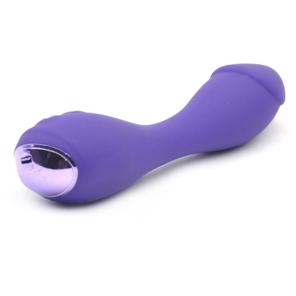 10-Speed Flexible Purple Silicone Realistic Dildo Vibrator